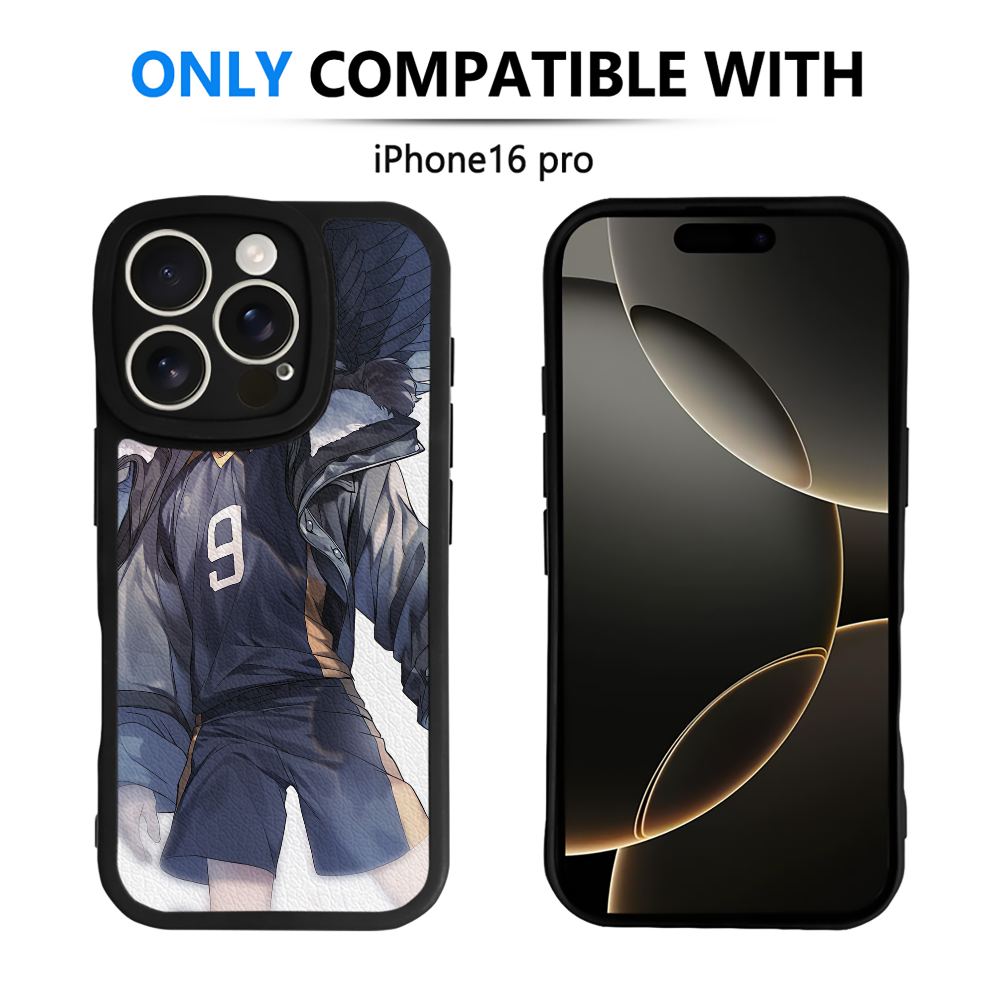 （画像用） ハイキュー!! Haikyu!! 【iPhone 16シリーズ対応】シリコンスマホケース（レザー調） 材質：シリコン